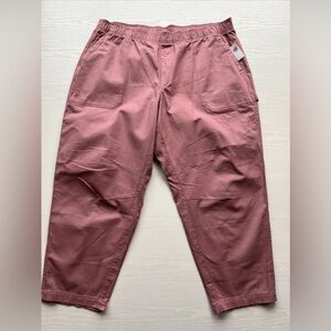 Old Navy High Waisted Pull On Utility Pant Women XXL Woodrose Ankle Length